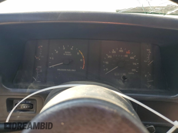 1987 Ford Mustang with VIN 1FABP40E6HF228235, listed as a Copart auction lot 76833284 with 95,222 mi miles and Salvage title. Bid and sale history available at DreamBid. Image 9.