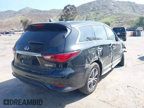 2020 Infiniti QX60 Luxe with VIN 5N1DL0MN2LC519810, listed as a IAAI auction lot 41593542 with Not provided miles and . Bid and sale history available at DreamBid. Image 4.