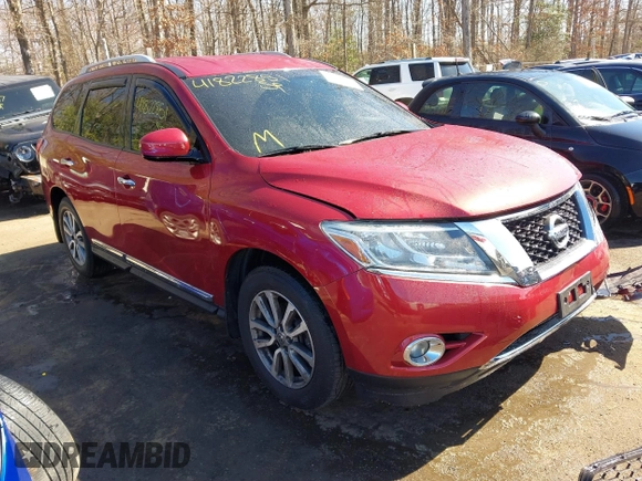 2015 Nissan Pathfinder SL with VIN 5N1AR2MM3FC704182, listed as a IAAI auction lot 41822851 with 75,943 mi miles and . Bid and sale history available at DreamBid. Image 1.
