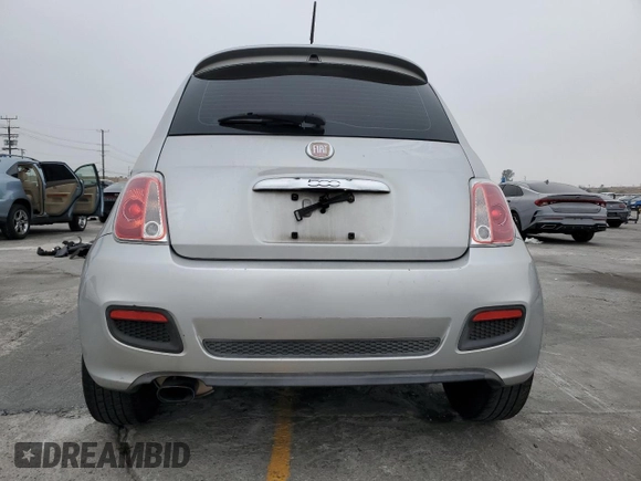2012 FIAT 500 Sport with VIN 3C3CFFBRXCT385475, listed as a Copart auction lot 60477675 with 131,410 mi miles and Salvage title. Bid and sale history available at DreamBid. Image 6.