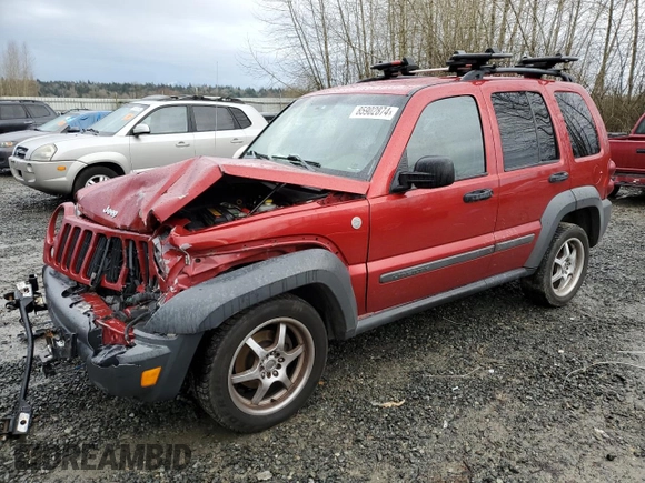 2006 Jeep Liberty Sport with VIN 1J4GL48596W270924, listed as a Copart auction lot 85902874 with 84,825 mi miles and Salvage Title. Bid and sale history available at carsss.com. Image 1.