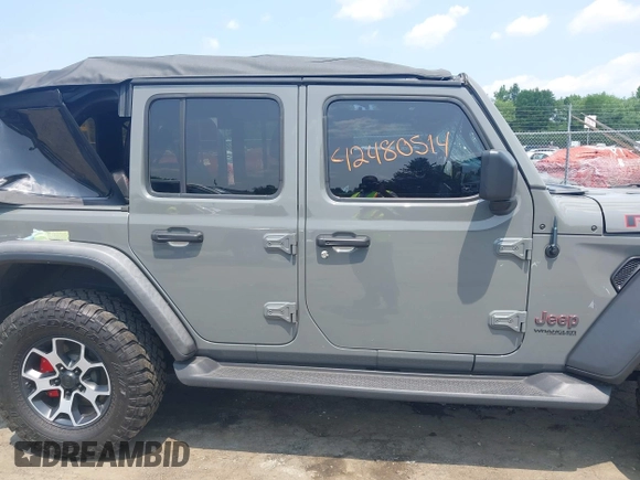 2021 Jeep Wrangler Unlimited Rubicon with VIN 1C4HJXFN3MW816375, listed as a IAAI auction lot 42480514 with 62,324 mi miles and . Bid and sale history available at DreamBid. Image 13.