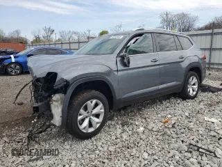 2019 Volkswagen Atlas SE z VIN 1V2UR2CA7KC576367, wystawiony jako Copart lot #53333445 z przebiegiem Nie podano mil oraz Szkoda całkowita • Salvage title. Historia ofert i sprzedaży dostępna na DreamBid. Obrazek 1.