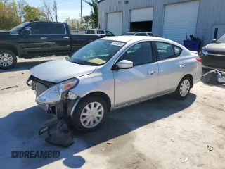 2015 Nissan Versa SV with VIN 3N1CN7AP2FL921458, listed as a Copart auction lot 50165295 with 85,593 mi miles and Salvage Title. Bid and sale history available at carsss.com. Image 1.