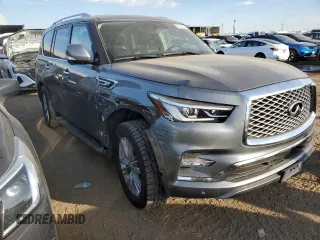 2020 Infiniti QX80 LUXE with VIN JN8AZ2NE4L9250677, listed as a Copart auction lot 72859574 with 96,483 mi miles and Salvage Title. Bid and sale history available at carsss.com. Image 4.
