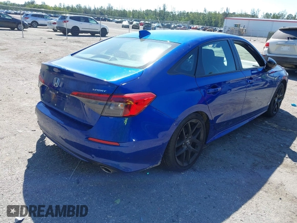 2022 Honda Civic Sport with VIN 2HGFE2F58NH575431, listed as a IAAI auction lot 41786318 with 30,016 mi miles and . Bid and sale history available at carsss.com. Image 4.