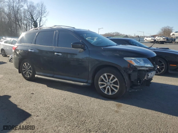 2015 Nissan Pathfinder Platinum with VIN 5N1AR2MM7FC689010, listed as a Copart auction lot 48248715 with 98,157 mi miles and Salvage Title. Bid and sale history available at carsss.com. Image 4.