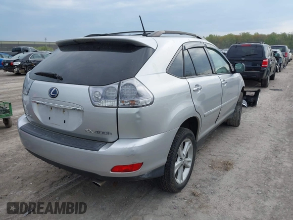 2008 Lexus RX 400h with VIN JTJHW31U482853485, listed as a IAAI auction lot 42145051 with 199,230 mi miles and . Bid and sale history available at DreamBid. Image 4.