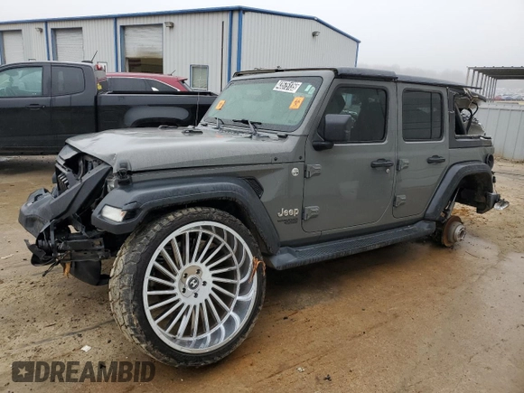 2018 Jeep Wrangler Unlimited Sport S with VIN 1C4HJXDN7JW264071, listed as a Copart auction lot 43575135 with 96,371 mi miles and Clean title. Bid and sale history available at DreamBid. Image 1.