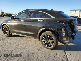 2024 Infiniti QX55 Luxe with VIN 3PCAJ5JR9RF108062, listed as a Copart auction lot 86250304 with 3,263 mi miles and Salvage Title. Bid and sale history available at DreamBid. Image 2.
