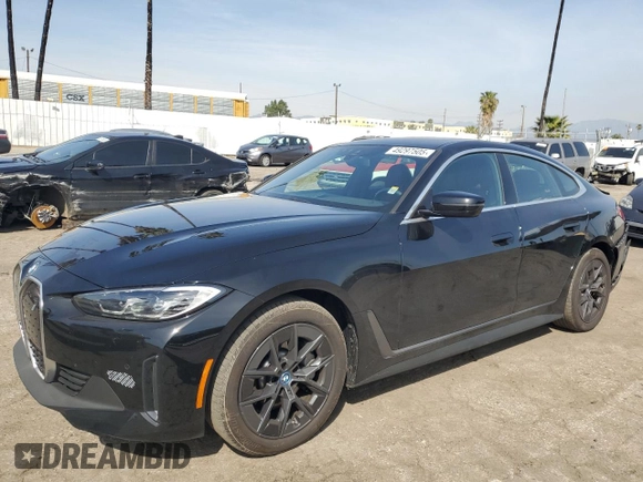 2024 BMW i4 eDrive35 z VIN WBY43AW07RFR78946, wystawiony jako Copart lot #49297505 z przebiegiem 14 176 mil mil oraz Szkody całkowita. Historia ofert i sprzedaży dostępna na DreamBid. Obrazek 1.