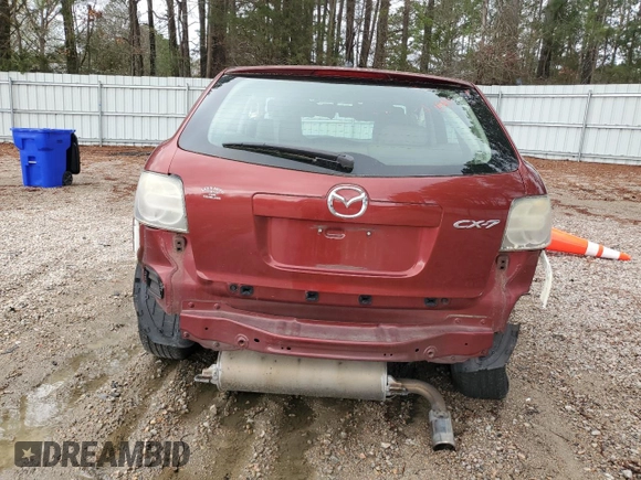 2011 Mazda CX-7 i SV with VIN JM3ER2A50B0359828, listed as a Copart auction lot 49338995 with 142,639 mi miles and Salvage Title. Bid and sale history available at carsss.com. Image 6.
