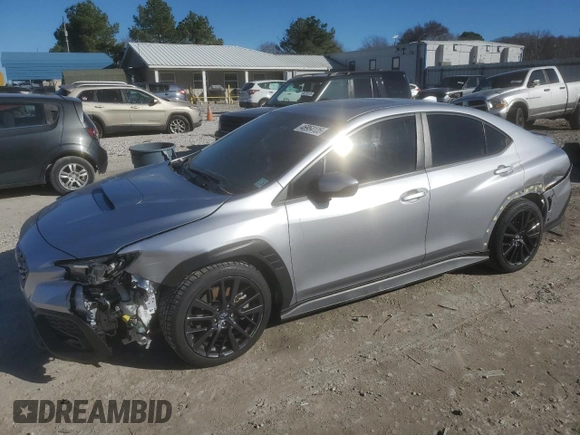 2022 Subaru WRX Premium with VIN JF1VBAF67N9023513, listed as a Copart auction lot 46954125 with 15,585 mi miles and Salvage Title. Bid and sale history available at carsss.com. Image 1.