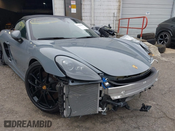 2023 Porsche 718 Spyder with VIN WP0CC2A83PS222034, listed as a IAAI auction lot 41222380 with 5,932 mi miles and . Bid and sale history available at DreamBid. Image 21.