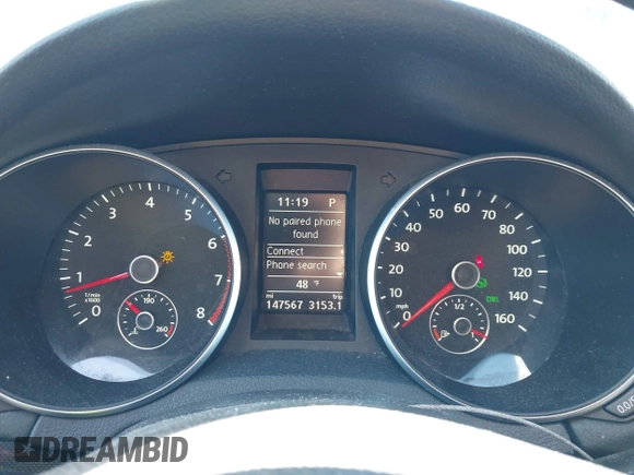 2013 Volkswagen Jetta SportWagen S with VIN 3VWPP7AJXDM610157, listed as a IAAI auction lot 41890160 with 147,567 mi miles. Bid and sale history available at carsss.com. Image 7.