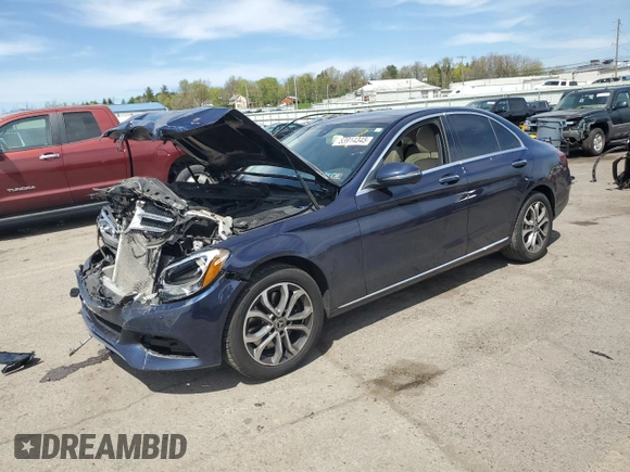 2018 Mercedes-Benz C 300 z VIN WDDWF4KBXJR314448, wystawiony jako Copart lot #53914345 z przebiegiem 107 990 mil mil oraz Szkoda całkowita • Salvage title. Historia ofert i sprzedaży dostępna na DreamBid. Obrazek 1.