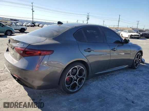 2022 Alfa Romeo Giulia Veloce with VIN ZARFAMBN7N7653310, listed as a Copart auction lot 88539535 with 17,289 mi miles and Salvage Title. Bid and sale history available at carsss.com. Image 3.