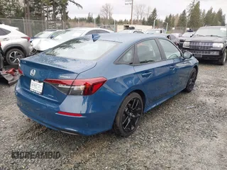 2025 Honda Civic Sedan Hybrid Sport with VIN 2HGFE4F84SH323984, listed as a IAAI auction lot 41602995 with 63 mi miles. Bid and sale history available at carsss.com. Image 4.