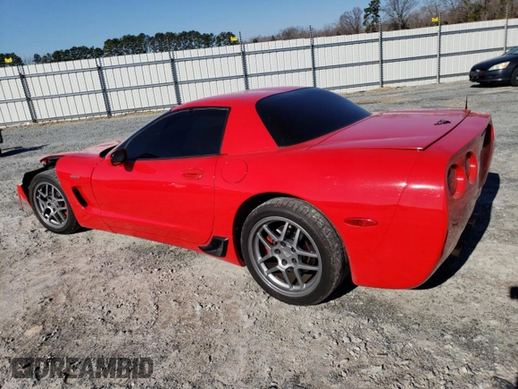 2001 Chevrolet Corvette Z06 with VIN 1G1YY12S015111810, listed as a Copart auction lot 38849954 with 76,940 mi miles and Salvage Title. Bid and sale history available at carsss.com. Image 2.