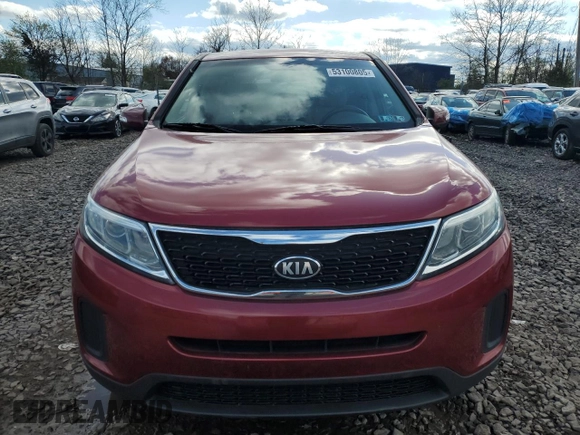 2014 Kia Sorento LX with VIN 5XYKT3A63EG466656, listed as a Copart auction lot 53100805 with 84,067 mi miles and Salvage Title. Bid and sale history available at carsss.com. Image 5.