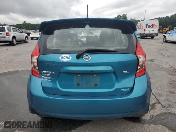 2014 Nissan Note S Plus with VIN 3N1CE2CP5EL388276, listed as a Copart auction lot 58874245 with 41,357 mi miles and Salvage title. Bid and sale history available at DreamBid. Image 6.
