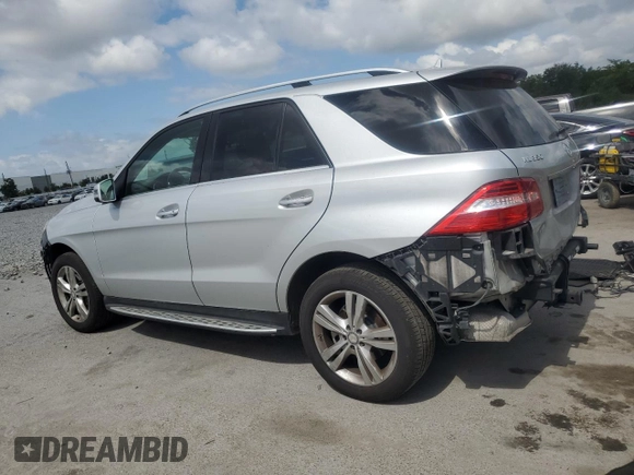 2015 Mercedes-Benz M ML 350 with VIN 4JGDA5JB7FA527043, listed as a Copart auction lot 55034065 with 90,473 mi miles and Salvage Title. Bid and sale history available at carsss.com. Image 2.