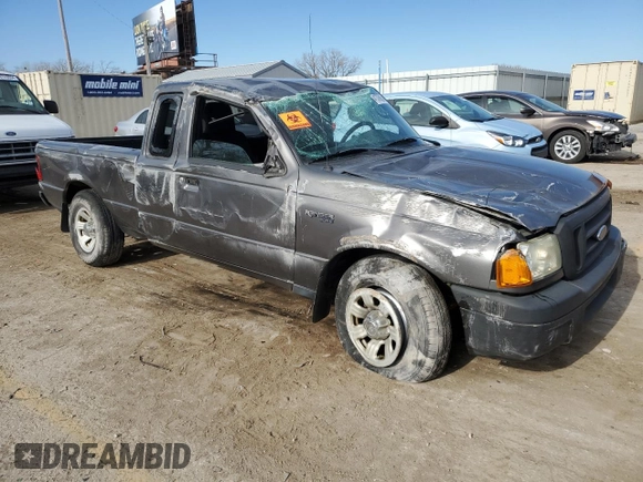 2005 Ford Ranger XLT with VIN 1FTYR44U55PA95540, listed as a Copart auction lot 41376055 with 156,734 mi miles and Salvage title. Bid and sale history available at DreamBid. Image 4.