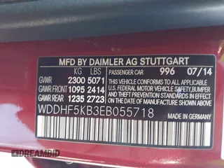 2014 Mercedes-Benz E 350 Sport with VIN WDDHF5KB3EB055718, listed as a IAAI auction lot 42078285 with 119,963 mi miles and . Bid and sale history available at carsss.com. Image 9.