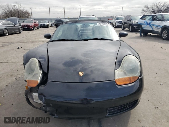2002 Porsche Boxster with VIN WP0CA298X2U624074, listed as a Copart auction lot 42729845 with 116,119 mi miles and Salvage title. Bid and sale history available at DreamBid. Image 5.