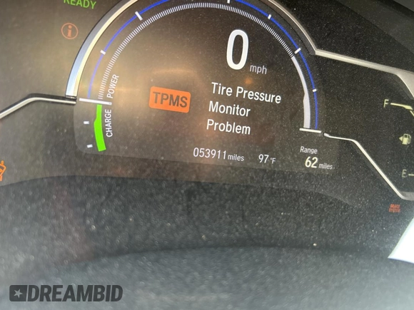 2019 Honda Clarity z VIN JHMZC5F14KC002619, wystawiony jako Copart lot #60905205 z przebiegiem 53 911 mil mil oraz Szkoda całkowita • Salvage title. Historia ofert i sprzedaży dostępna na DreamBid. Obrazek 8.