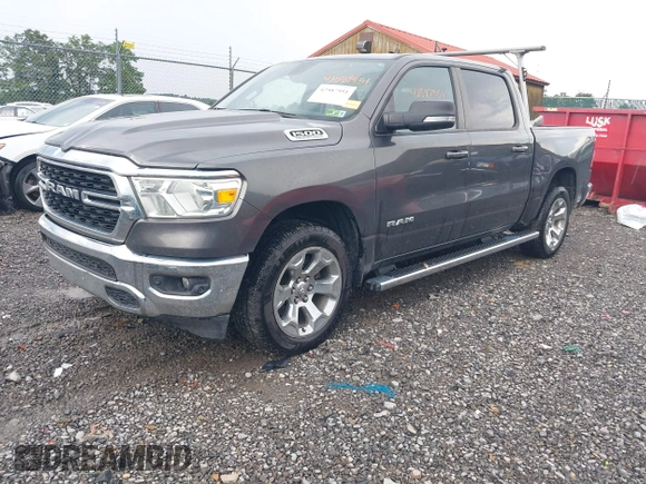 2022 Ram 1500 Big Horn with VIN 1C6SRFFTXNN379092, listed as a IAAI auction lot 42587951 with 172,243 mi miles and . Bid and sale history available at DreamBid. Image 2.