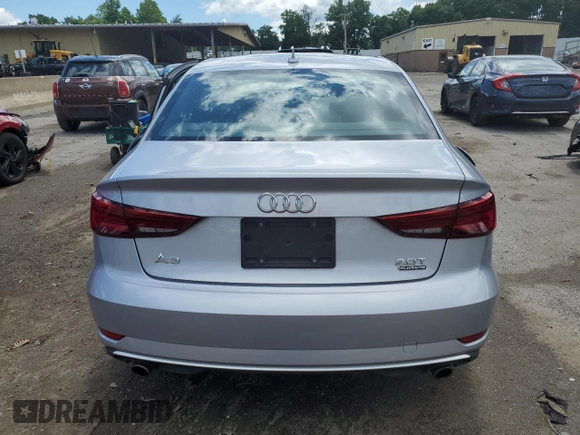 2017 Audi A3 Sedan Premium with VIN WAUB8GFF6H1073561, listed as a Copart auction lot 61051214 with 38,342 mi miles and Salvage Title. Bid and sale history available at carsss.com. Image 6.