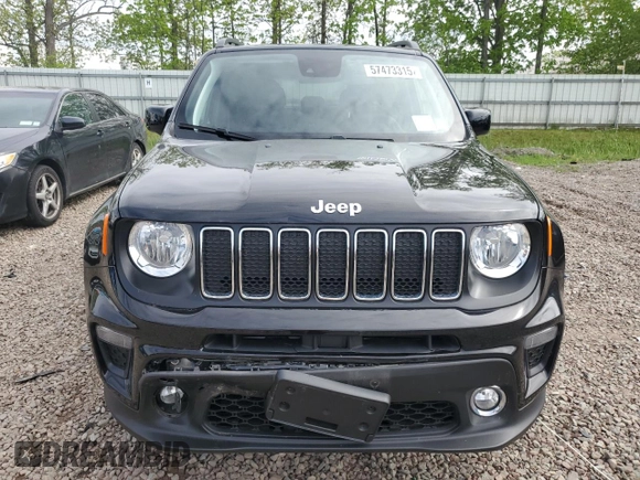 2021 Jeep Renegade Islander with VIN ZACNJDBB0MPM32819, listed as a Copart auction lot 57473315 with 5,370 mi miles and Salvage title. Bid and sale history available at DreamBid. Image 5.