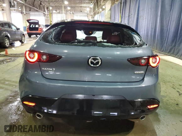 2024 Mazda 3 S Carbon Edition with VIN JM1BPBLM2R1709387, listed as a Copart auction lot 52748755 with 25,380 mi miles and Non Repairable. Bid and sale history available at DreamBid. Image 6.