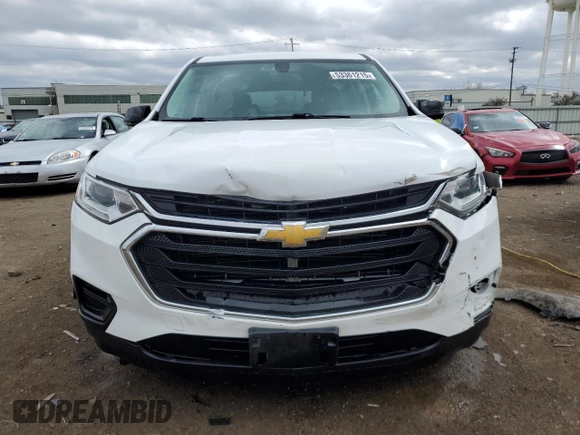2018 Chevrolet Traverse LS with VIN 1GNERFKW9JJ147873, listed as a Copart auction lot 53361215 with 117,033 mi miles and Salvage title. Bid and sale history available at DreamBid. Image 5.