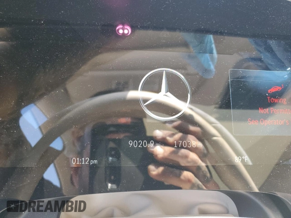 2023 Mercedes-Benz EQS with VIN 4JGDM4EB0PA008221, listed as a Copart auction lot 70640014 with 17,038 mi miles and Salvage Title. Bid and sale history available at carsss.com. Image 9.