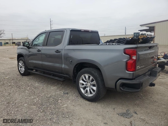 2021 Chevrolet Silverado 1500 Custom with VIN 3GCPWBEK5MG417957, listed as a Copart auction lot 46458125 with 84,601 mi miles and Salvage Title. Bid and sale history available at carsss.com. Image 2.