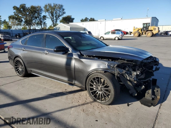 2018 Genesis G80 3.3T Sport with VIN KMHGN4JB5JU243638, listed as a Copart auction lot 75914214 with 67,778 mi miles and Salvage Title. Bid and sale history available at carsss.com. Image 4.