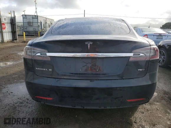 2018 Tesla Model S 75D with VIN 5YJSA1E29JF281871, listed as a Copart auction lot 50743825 with 118,516 mi miles and Salvage Title. Bid and sale history available at DreamBid. Image 6.