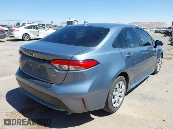 2022 Toyota Corolla LE with VIN JTDEPMAE8NJ227215, listed as a IAAI auction lot 41855168 with 24,563 mi miles and . Bid and sale history available at DreamBid. Image 4.