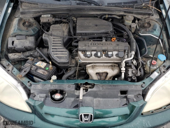 2002 Honda Civic LX with VIN 1HGEM21502L045829, listed as a Copart auction lot 81906834 with 269,548 mi miles and Salvage Title. Bid and sale history available at carsss.com. Image 13.