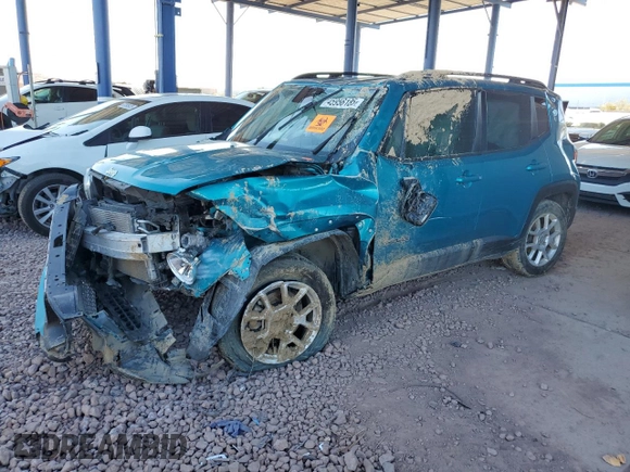 2020 Jeep Renegade Latitude with VIN ZACNJBBB0LPL48907, listed as a Copart auction lot 45956185 with 152,712 mi miles and Salvage Title. Bid and sale history available at carsss.com. Image 1.