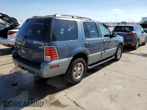 2002 Mercury Mountaineer z VIN 4M2ZU86E22ZJ31341, wystawiony jako Copart lot #73288364 z przebiegiem Nie podano mil oraz Szkody całkowita. Historia ofert i sprzedaży dostępna na DreamBid. Obrazek 3.