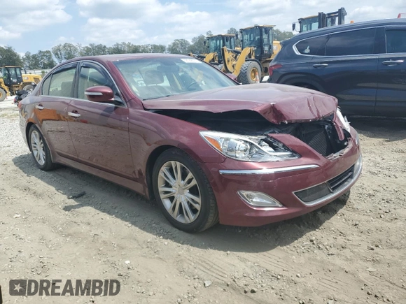 2013 Hyundai Genesis 3.8L with VIN KMHGC4DD7DU221907, listed as a Copart auction lot 68368624 with 118,708 mi miles and Clean Title. Bid and sale history available at carsss.com. Image 4.