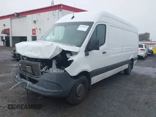 2022 Mercedes-Benz Sprinter Cargo with VIN W1Y40CHY4NT094656, listed as a IAAI auction lot 41038339 with 76,599 mi miles. Bid and sale history available at carsss.com. Image 2.