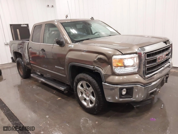 2014 GMC Sierra 1500 SLT with VIN 1GTV2VEC9EZ153530, listed as a IAAI auction lot 41647250 with 124,171 mi miles. Bid and sale history available at carsss.com. Image 1.