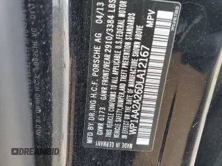 2013 Porsche Cayenne with VIN WP1AA2A26DLA12167, listed as a Copart auction lot 57895085 with 151,328 mi miles and Salvage title. Bid and sale history available at DreamBid. Image 13.