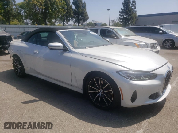 2023 BMW 4 Series 430i with VIN WBA23AT01PCL49918, listed as a Copart auction lot 81709604 with 17,371 mi miles and Salvage Title. Bid and sale history available at carsss.com. Image 4.