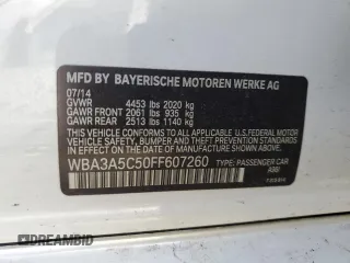 2015 BMW 3 Series 328i with VIN WBA3A5C50FF607260, listed as a Copart auction lot 46051975 with 135,106 mi miles and Salvage Title. Bid and sale history available at carsss.com. Image 12.