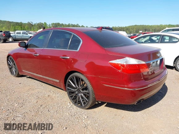 2011 Hyundai Genesis with VIN KMHGC4DF9BU124576, listed as a IAAI auction lot 41971684 with 199,322 mi miles and . Bid and sale history available at DreamBid. Image 3.